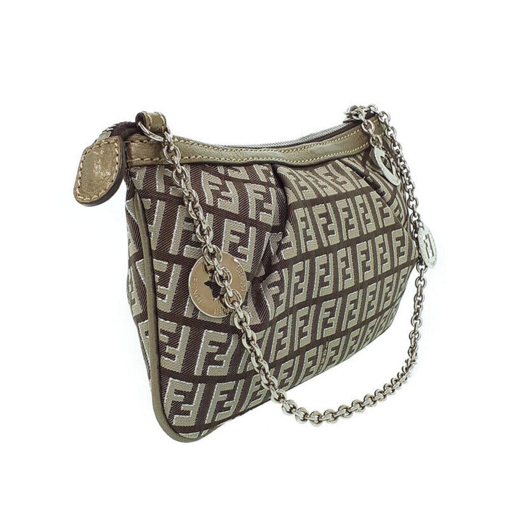 Fendi Handbag Pouch Chain Zucchino Accessory